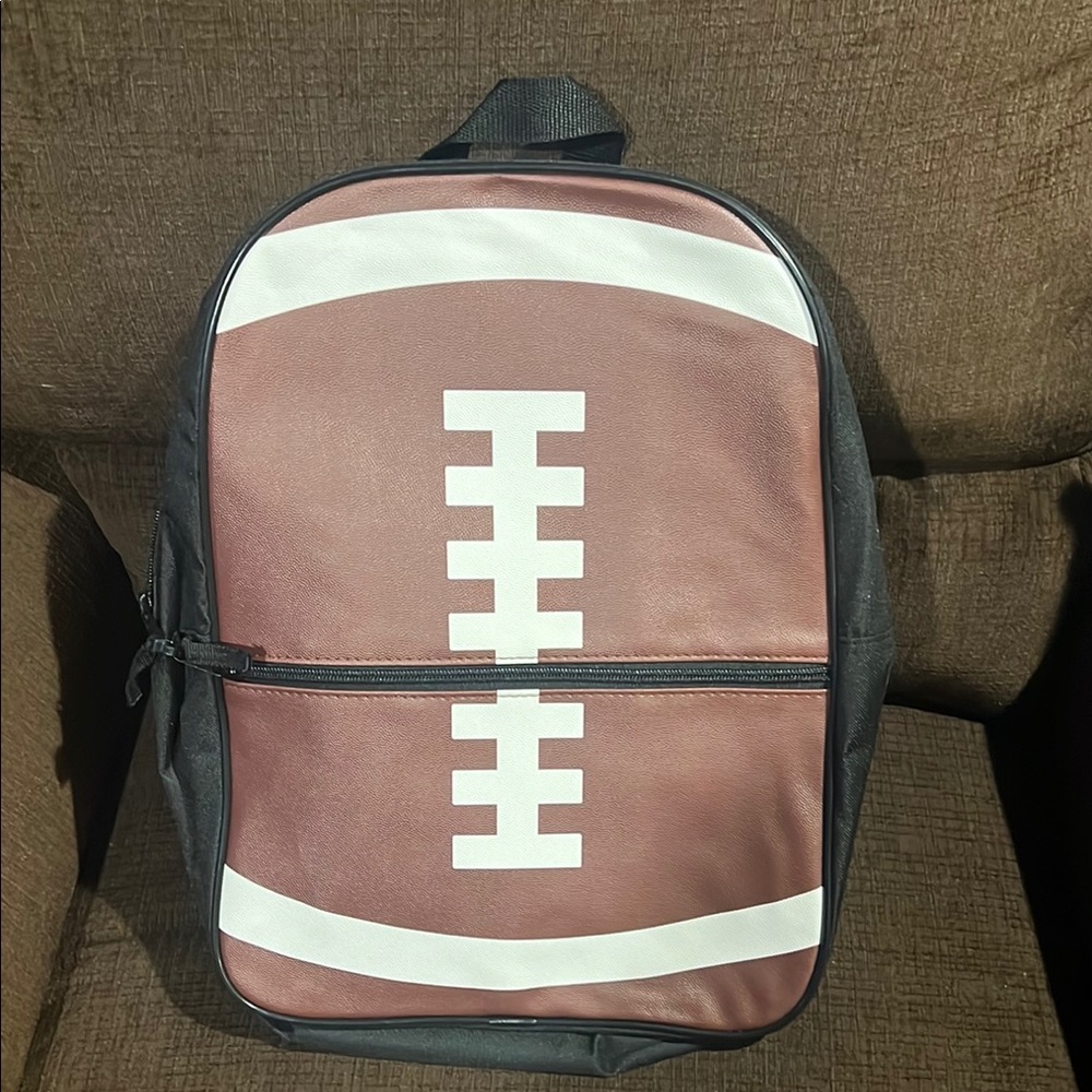 Brown Football Design Backpack - Picture 1 of 4